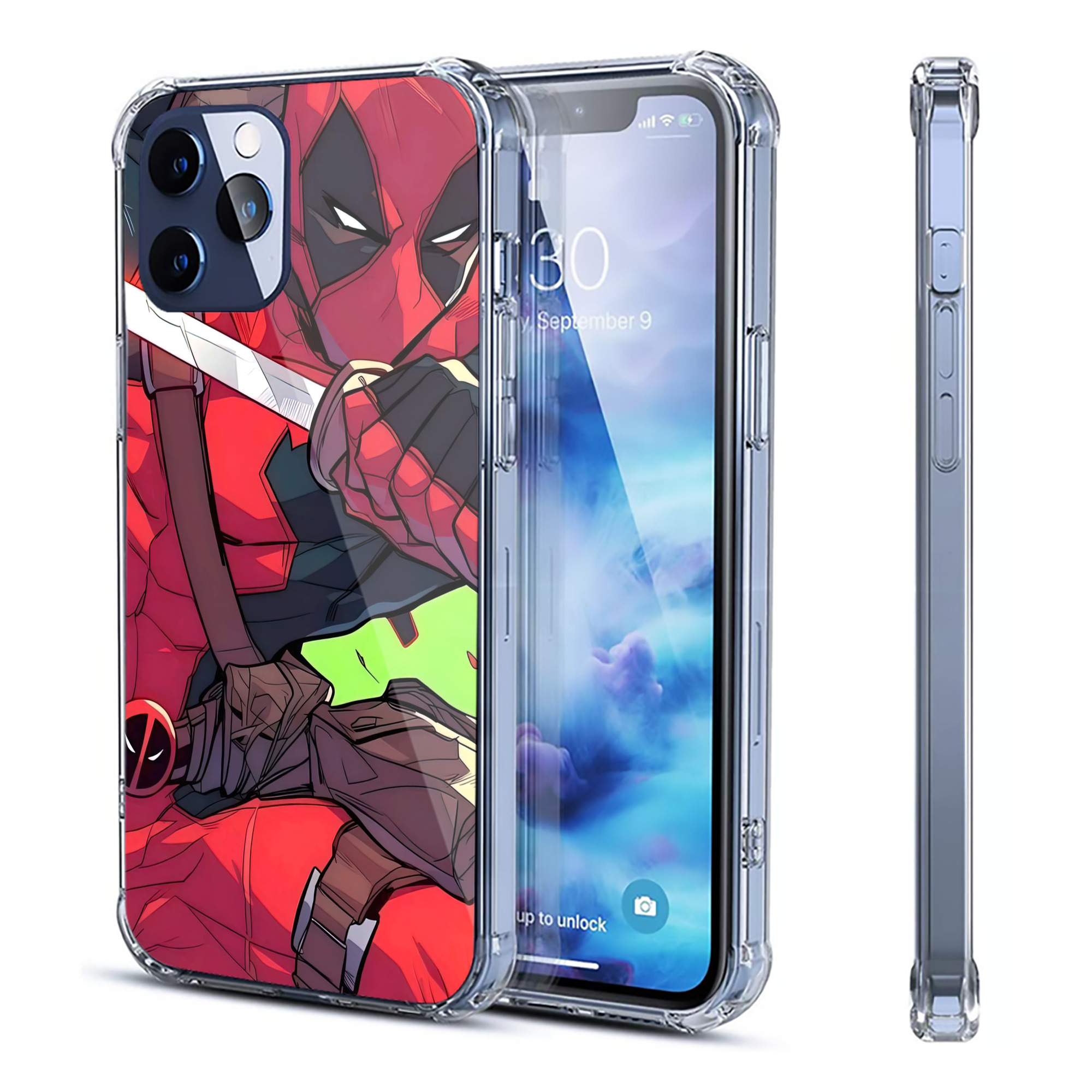 （画像用） Deadpool デッドプール 【iPhone 12シリーズ対応】透明スマホケース（クリアソフトケース）